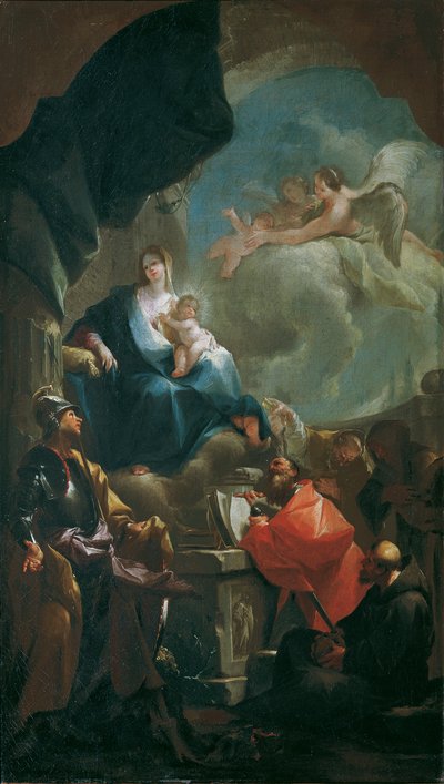 La Virgen y el Niño entronizados, adorados por los santos de Franz Anton Palko