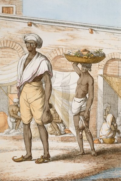 Valet hindú o comprador de comida, de 