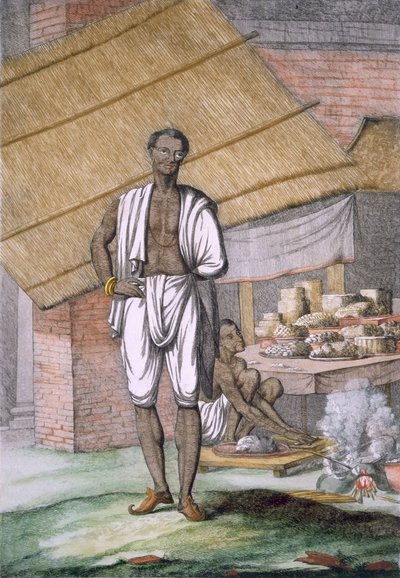 Houalouays, un confitero o pastelero de Franz Balthazar Solvyns
