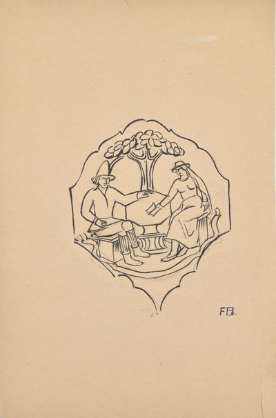 Pareja campesina (¿relleno de fuelle de un mueble?) de Franz Barwig d. Ä.