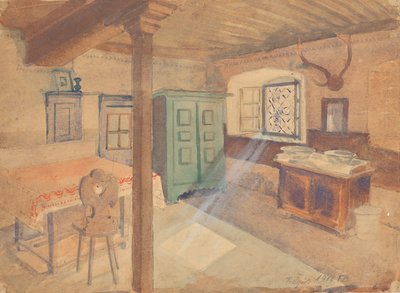 Salón de la granja en Tragöß de Franz Barwig d. Ä.