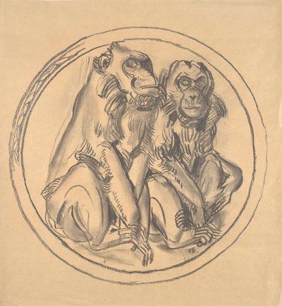 Proyecto para el relieve en la casa de los monos del zoológico de Schönbrunn de Franz Barwig d. Ä.