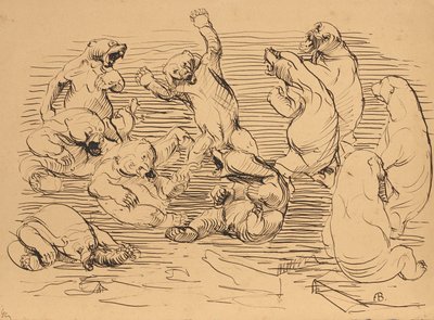 Osos peleando de Franz Barwig d. Ä.