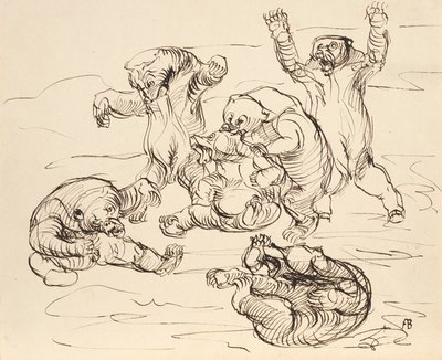 Osos peleando de Franz Barwig d. Ä.