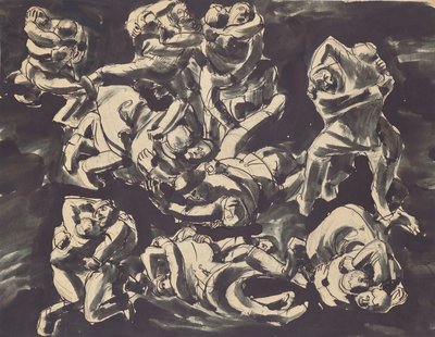 Campesinos peleando de Franz Barwig d. Ä.