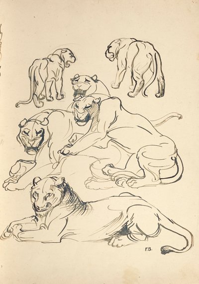 Seis pumas de Franz Barwig d. Ä.