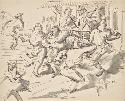 campesinos bailando de Franz Barwig d. Ä.