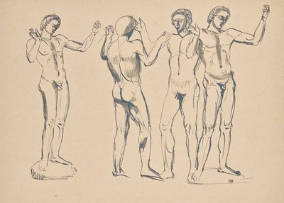 Cuatro bocetos para el locutor. de Franz Barwig d. Ä.