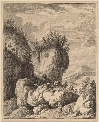El cruce de caminos del Monte Praco, de Ricci a Génova de Franz Edmund Weirotter