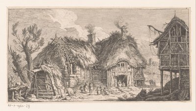 Mujeres y niños en una granja
Suite de paysages (título de la serie) de Franz Edmund Weirotter