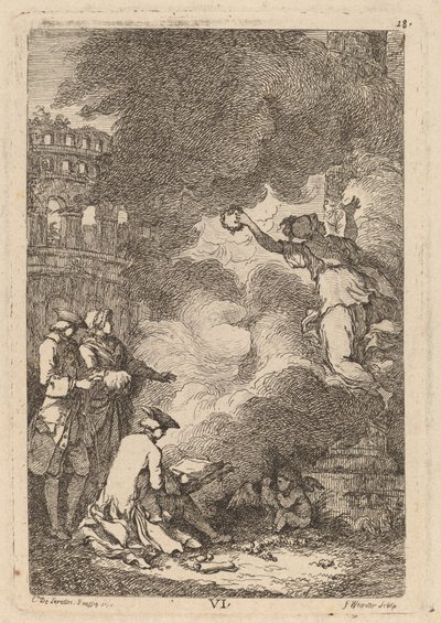 En la Venuta en Roma: pl. 6 de Franz Edmund Weirotter after Étienne de Lavallée Poussin