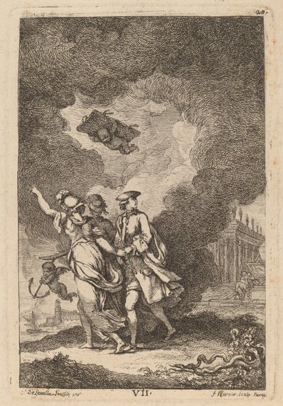 En la Venida a Roma: pl. 7 de Franz Edmund Weirotter after Étienne de Lavallée Poussin