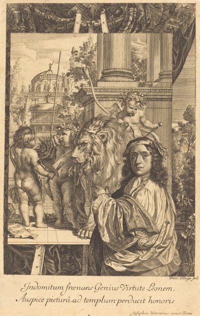 Autorretrato de Joseph Werner de Franz Ertinger after Joseph Werner
