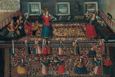 Una escena del harén turco, segunda mitad del siglo XVII de Franz Georg Hörmann