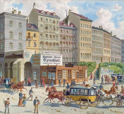 El Schottentor y el Mölkerbastei en Viena de Franz Gerasch