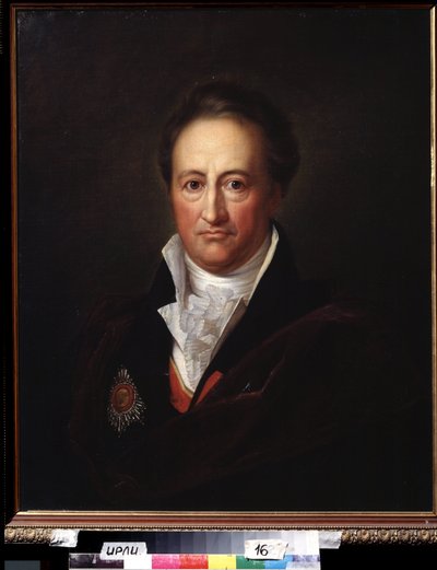 Retrato del escritor Johann Wolfgang von Goethe (1749-1832) (Retrato del autor J.W. von Goethe). Pintura de Gerhard von Kugelgen (1772-1820), huile sur toile de Franz Gerhard von Kugelgen