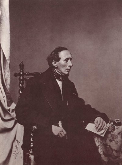 Hans Christian Andersen, autor danés, siglo XIX de Franz Hanfstaengl