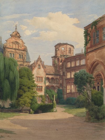 Vista del castillo de Heidelberg de Franz Heinrich