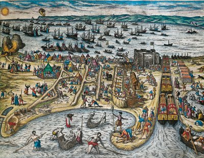 Captura de La Goleta y Túnez por Carlos V de Franz Hogenberg