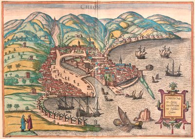 Chios o Chio, Grecia (grabado) de Franz Hogenberg