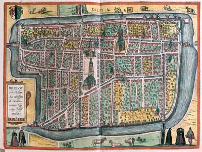 Delft, Países Bajos de Franz Hogenberg