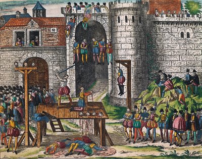 Ejecución de los conspiradores de Amboise, 25 de marzo de Franz Hogenberg