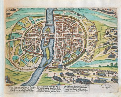 El rey Enrique de Navarra sitiando París, agosto de 1590 de Franz Hogenberg