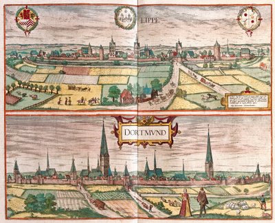 Lippe - Dortmund, Alemania (grabado) de Franz Hogenberg