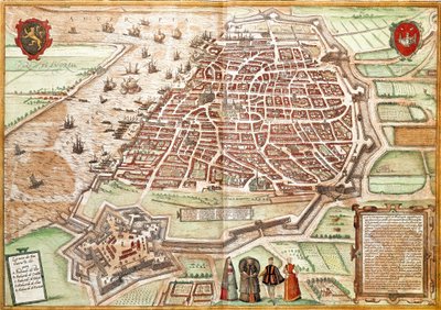 Mapa de Amberes (grabado) de Franz Hogenberg