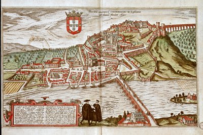 Mapa de Coimbra (grabado) de Franz Hogenberg