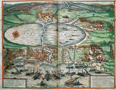 Mapa de Túnez, Túnez (grabado) de Franz Hogenberg