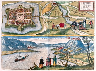 Nove Zamky, Eslovaquia y Visegrad, Hungría de Franz Hogenberg