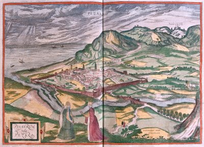 Pesaro, Italia (grabado) de Franz Hogenberg