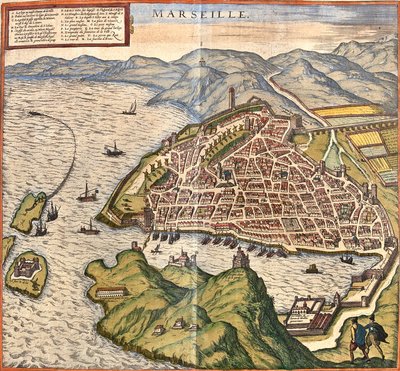 Plano de Marsella, Francia de Franz Hogenberg