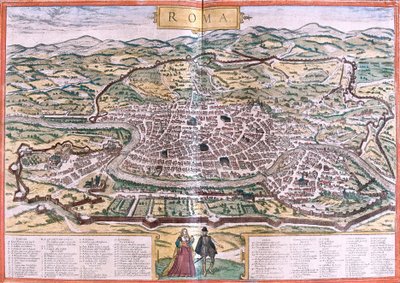Plano de Roma, Italia de Franz Hogenberg