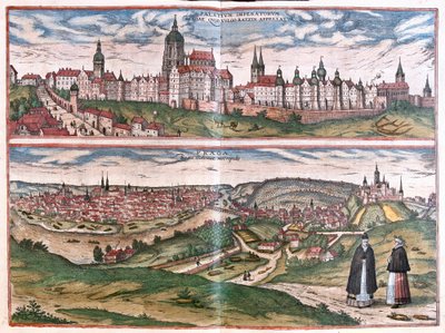 Praga, capital del Reino de Bohemia, República Checa (grabado) de Franz Hogenberg