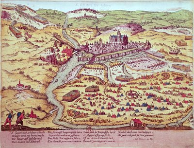 El sitio de San Quintín, 27 de julio de 1557 de Franz Hogenberg
