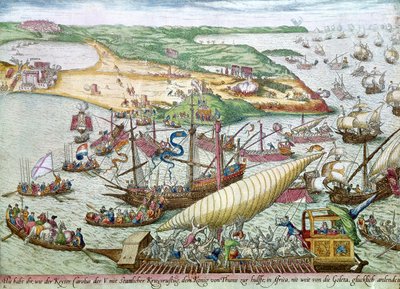 El asedio de Túnez o La Goleta por Carlos V en 1535 de Franz Hogenberg