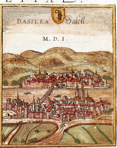 Vista de Basilea - Suiza (grabado) de Franz Hogenberg
