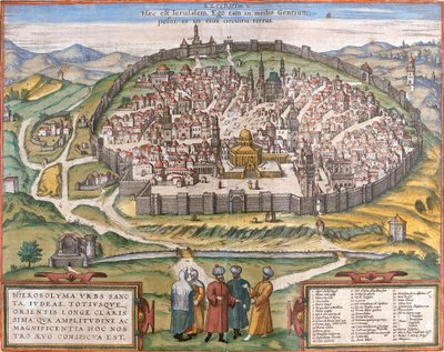 Vista de Jerusalén, Israel de Franz Hogenberg