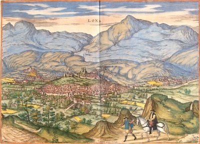 Vista de Loja, España de Franz Hogenberg