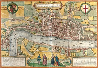 Vista de Londres (Londinum), Inglaterra de Franz Hogenberg