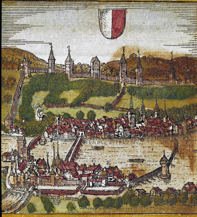 Vista de Lucerna - Suiza (grabado) de Franz Hogenberg