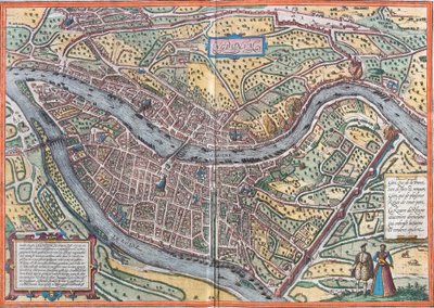 Vista de Lyon (Lugdunum), Francia de Franz Hogenberg