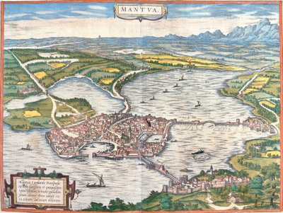 Vista de Mantua (Mantua), Italia de Franz Hogenberg