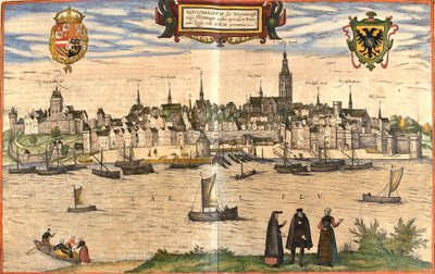 Vista de Nimegue (Noviomagium), Países Bajos de Franz Hogenberg