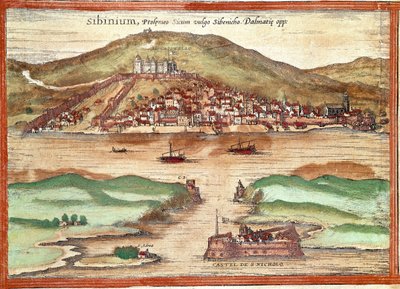Vista de Sibenik de Franz Hogenberg