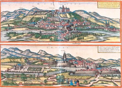 Vistas de Marburgo y Kassel, Alemania de Franz Hogenberg