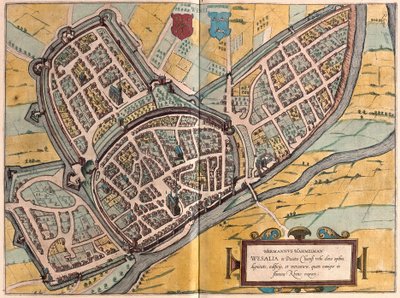 Wesel en Renania del Norte-Westfalia, Alemania (grabado) de Franz Hogenberg
