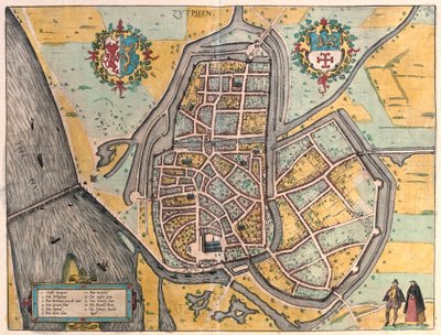 Zutphen, Países Bajos (grabado) de Franz Hogenberg